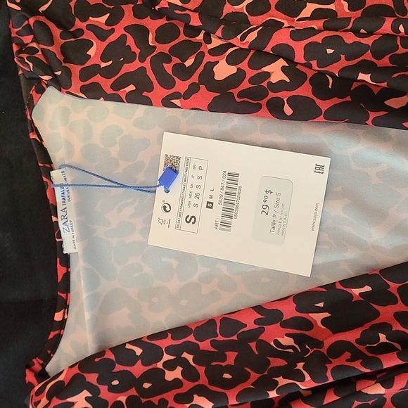 Zara Red and black Cheetah print body suit - Picture 7 of 7